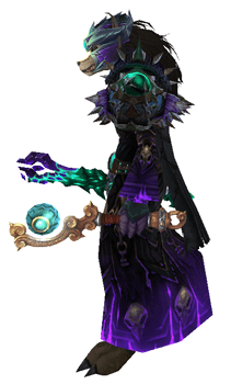 Lessons of Fel & Death Warlock Transmog Set - Side View