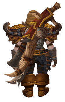 On Windrunner's Trail [Alliance hunter transmog set] - Back View Sheathed
