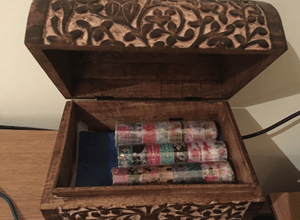 Inside my stationery subscription box; washi tape and stencils