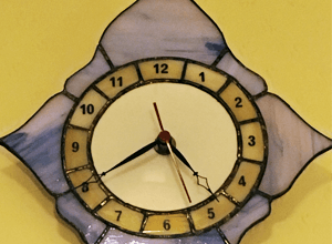 10 Things you probably don't know about me -  Stained Glass clock by my grandfather