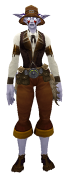 Expedition Ready: Leather Explorers League Transmog Set - Front View Sheathed