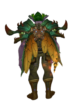 Living Wood Dragonfly druid transmog with wings - back view