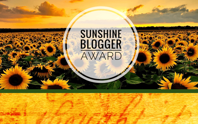 Sunshine Blogger Award Sunshine Blog Award