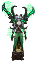 Velvet Thunder Transmog Set - Front View Sheathed