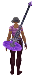 Death by Pink Transmog Set - Back View Sheathed