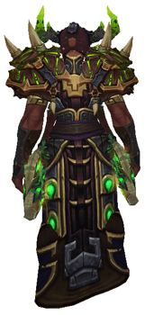 Burning Fel Witch Doctor Set - Back View Sheathed