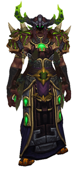 Burning Fel Witch Doctor Set - Front View Sheathed