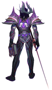 Frostfire Storms Transmog Set - Back View Sheathed