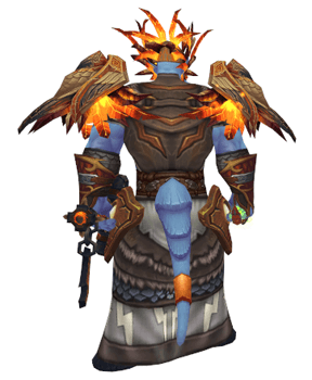 Dark Dreams of Flame: Fire Shaman Transmog Set - Back View 