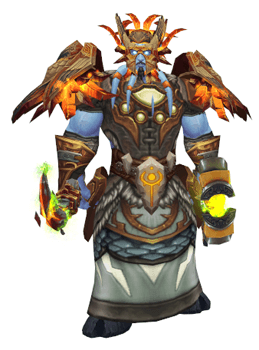 Dark Dreams of Flame: Fire Shaman Transmog Set - Front View