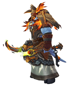 Dark Dreams of Flame: Fire Shaman Transmog Set - Side View