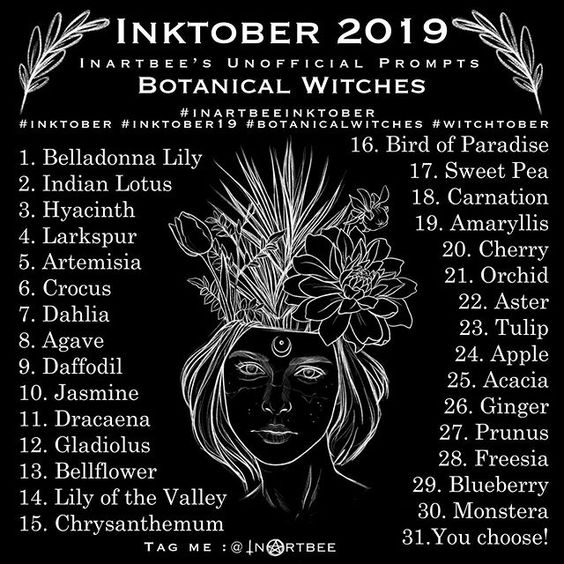 Botanical Witches Inktober 2019