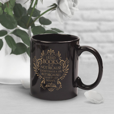 Book lovers mug by HippoandKelpie