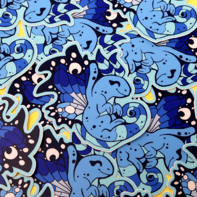 Nether faerie dragon sticker by TeaBerryHouse